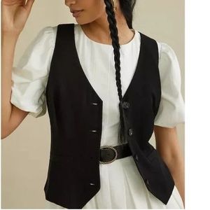 COPY - Anthropologie Current Air Menswear Vest Black-M